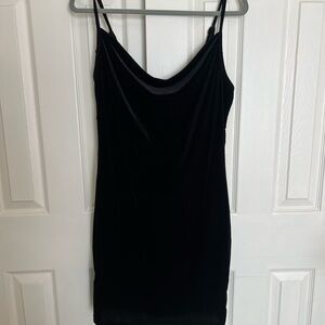 SHEIN Black Velvet Mini Dress